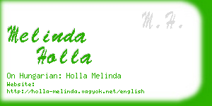 melinda holla business card